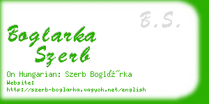 boglarka szerb business card